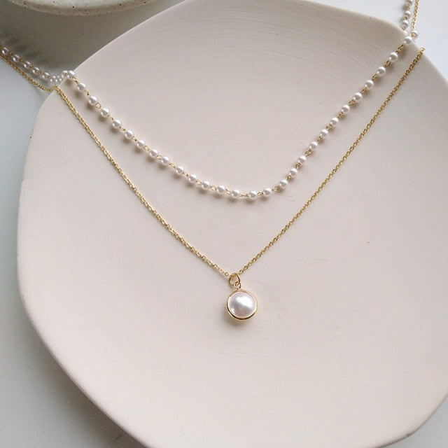 Fashion Chain Pearl Necklace