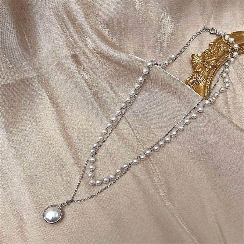 Fashion Chain Pearl Necklace