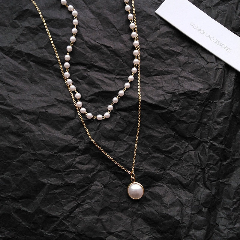 Fashion Chain Pearl Necklace