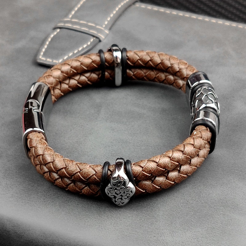 Irregularly Cracked Bead Bracelet