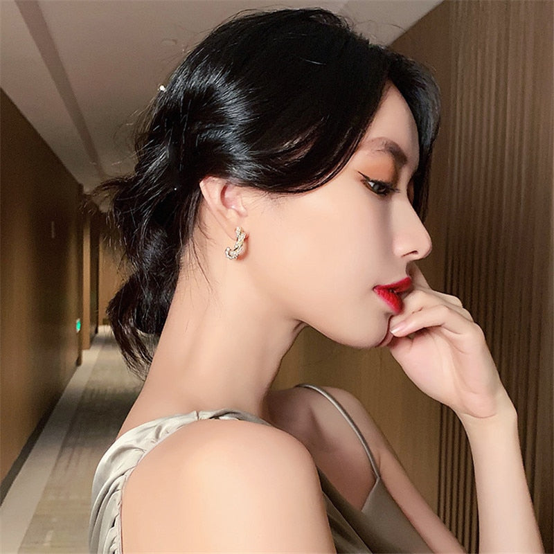 New Vintage Japan Korean Hoop Earrings For Women