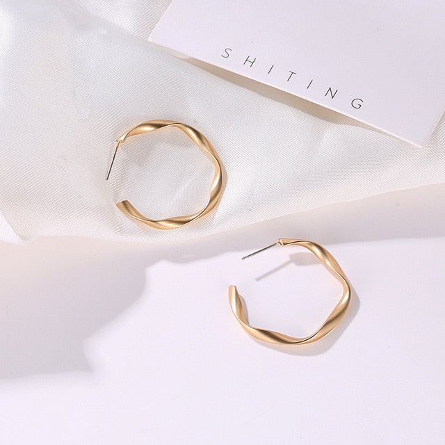 New Vintage Japan Korean Hoop Earrings For Women