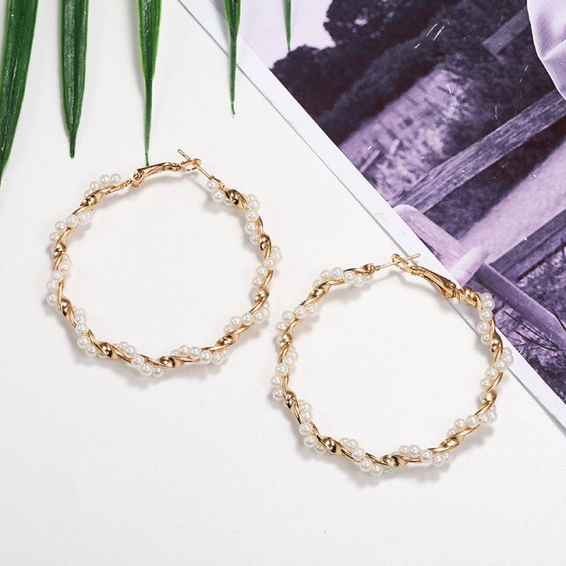 New Vintage Japan Korean Hoop Earrings For Women