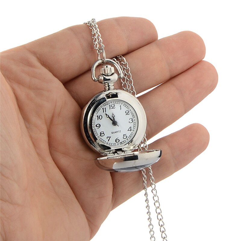 Vintage Silver Horse Design Quartz Pocket Watch