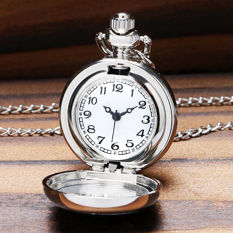 Vintage Silver Horse Design Quartz Pocket Watch