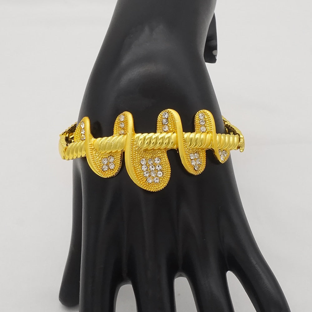 24K Jewelery Gold Necklace & Earring Set