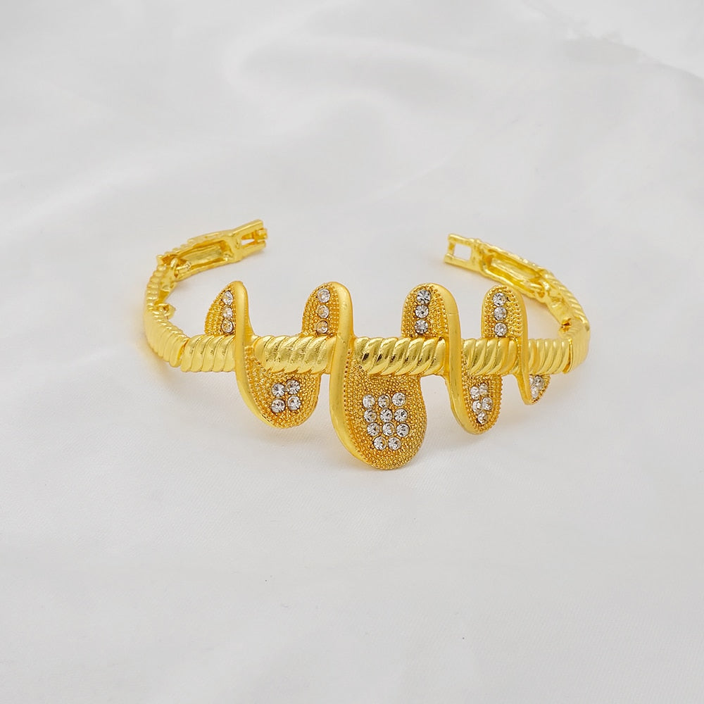 24K Jewelery Gold Necklace & Earring Set