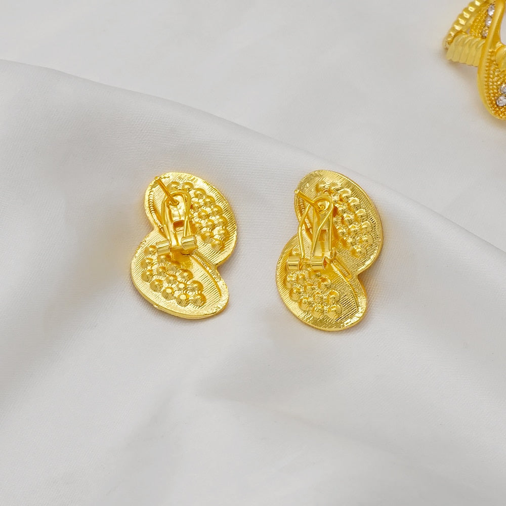 24K Jewelery Gold Necklace & Earring Set