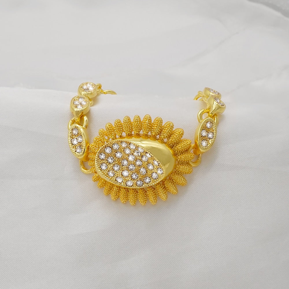 24K Jewelery Gold Necklace & Earring Set