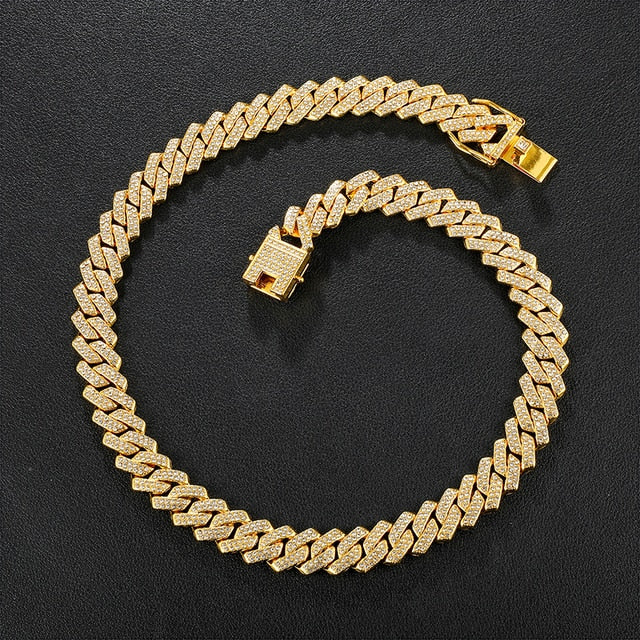 Gold Necklace +Watch+Bracelet Hip Hop Miami