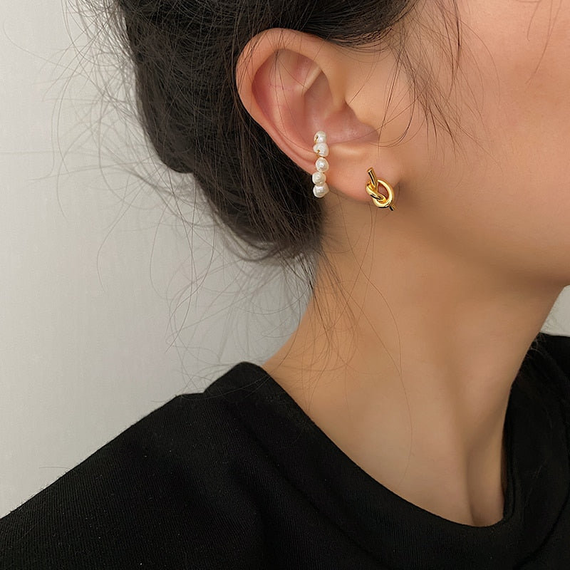 Women Geometric Gold Simple Earrings