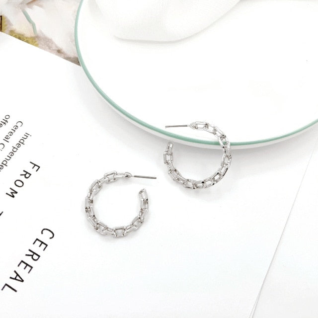 Women Geometric Gold Simple Earrings