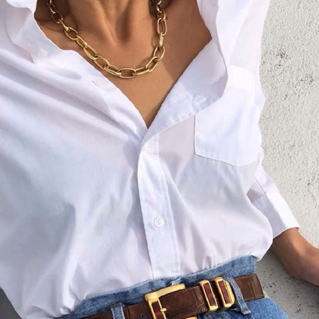 Women Twist Gold Silver Color Necklaces