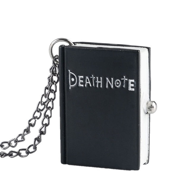 Exquisite Bronze/Black Death Note Theme Quartz Necklace Pocket Watch