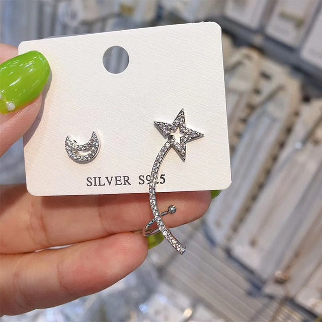 New Angel wings Rhinestone Hanging Dangle  Stud Earrings