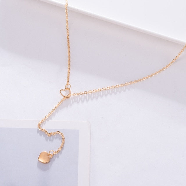Women Multilayer Chain Crystal Moon Pendants