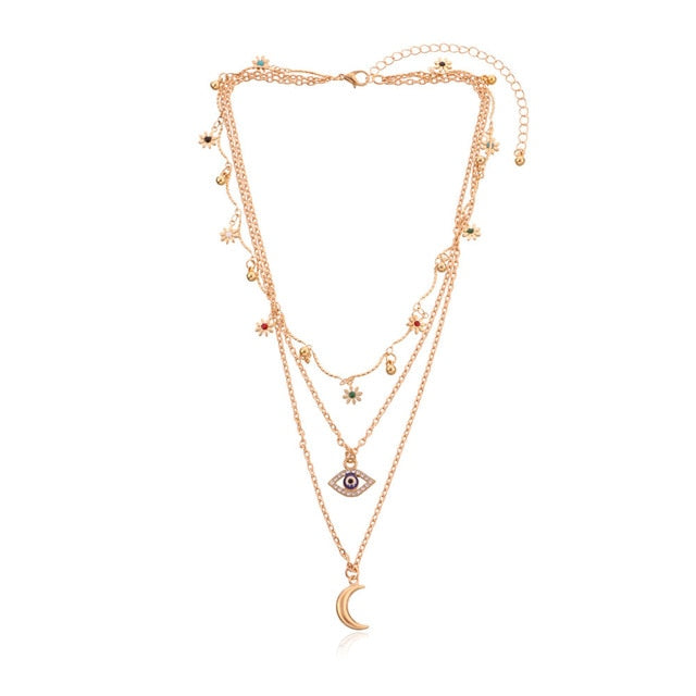 Fashion Turkish Evil Eyes Multilayer Necklaces