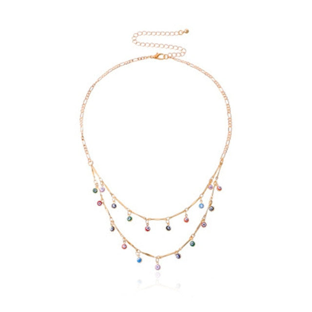 Fashion Turkish Evil Eyes Multilayer Necklaces
