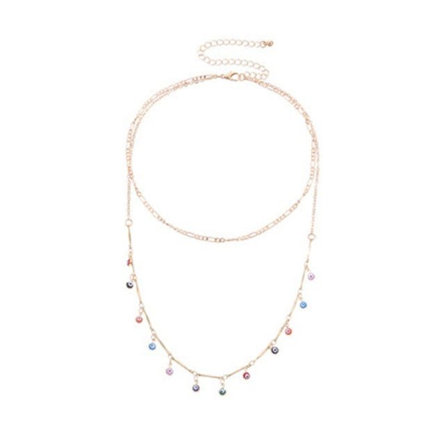 Fashion Turkish Evil Eyes Multilayer Necklaces