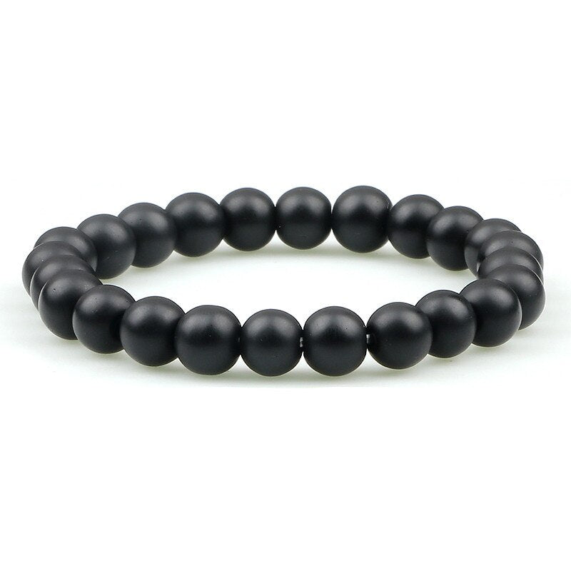 Natural Tiger Eye Lava Stone Distance Bracelet for Men