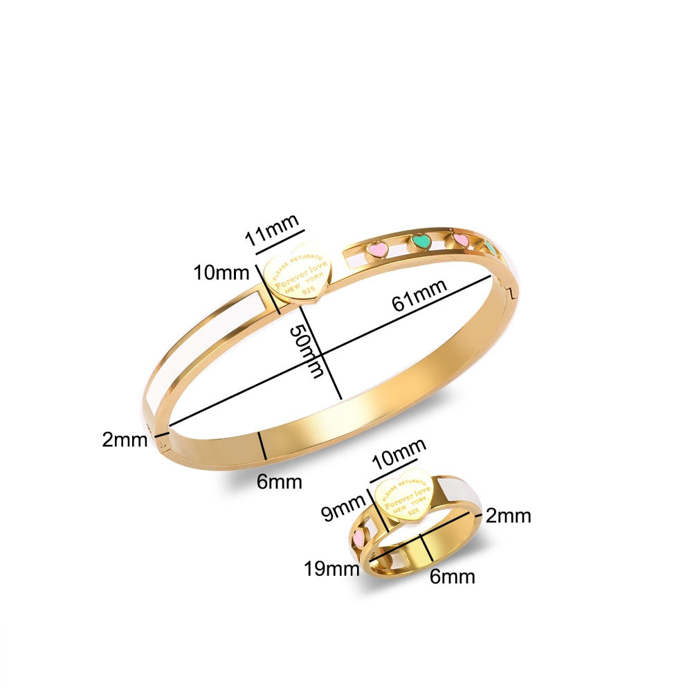Trendy Hollow Heart Jewelry Set