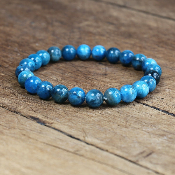8mm Natural Stone Apatite Bracelet