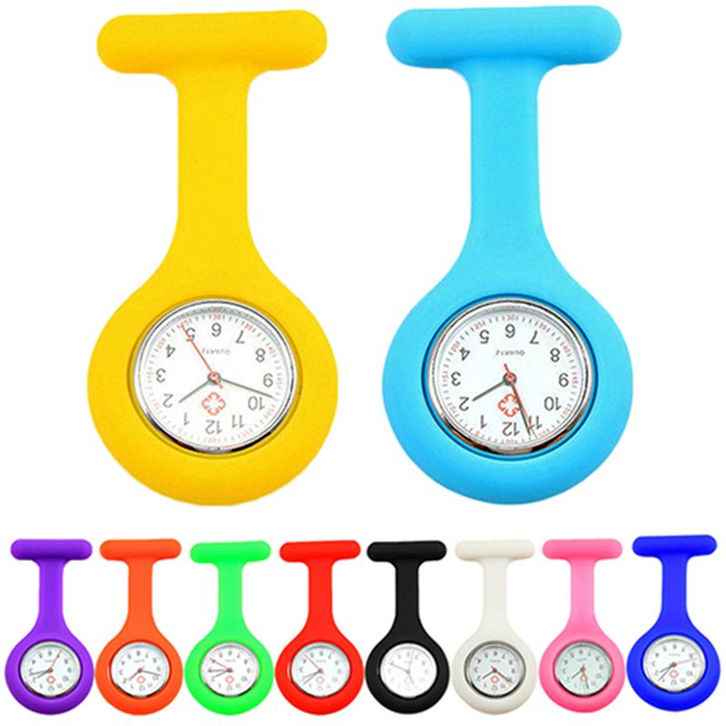 Solid Color Clip On Analog Digital Cute Silicone High Quality Nurse Watch