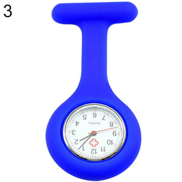 Solid Color Clip On Analog Digital Cute Silicone High Quality Nurse Watch