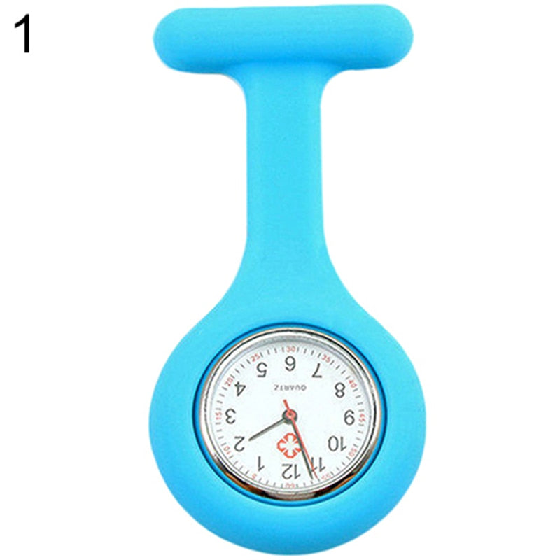 Solid Color Clip On Analog Digital Cute Silicone High Quality Nurse Watch