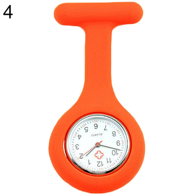 Solid Color Clip On Analog Digital Cute Silicone High Quality Nurse Watch