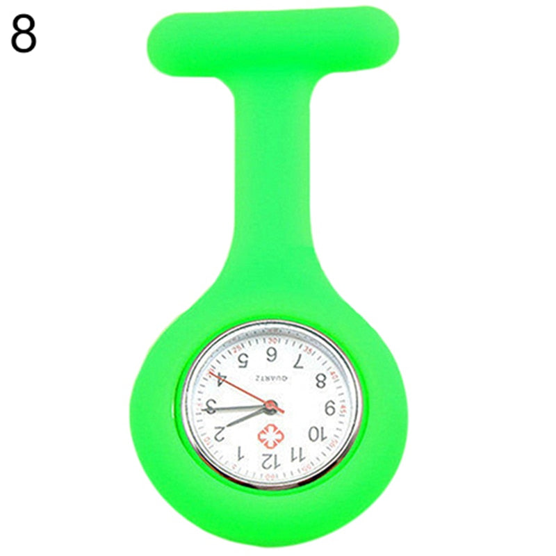 Solid Color Clip On Analog Digital Cute Silicone High Quality Nurse Watch