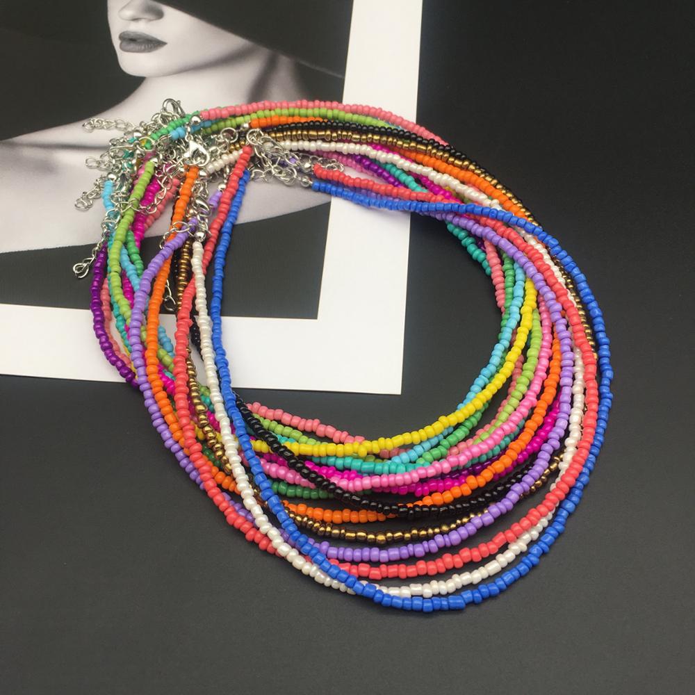 women fashion seed beads stand necklace