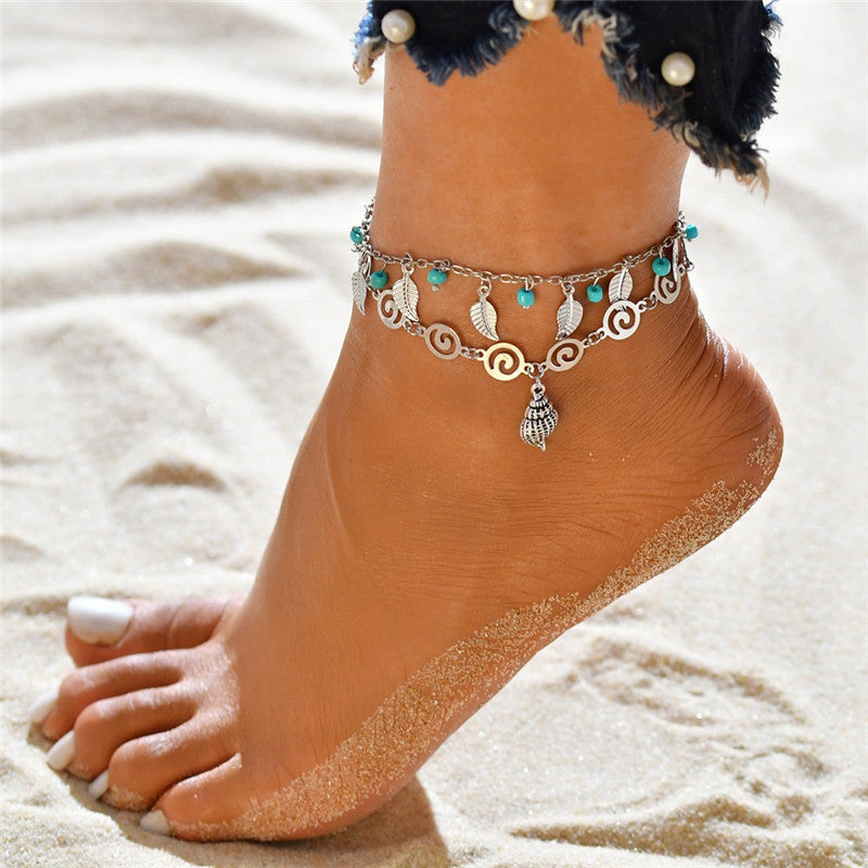 Vintage Multiple Layers Anklets For Women