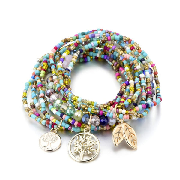 Pulseras de cuentas de cristal de Bohemia