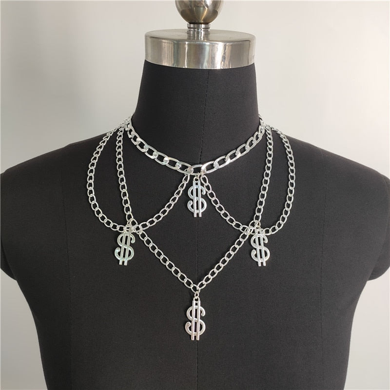Fashion Gothic Cross Pendant Choker Necklace