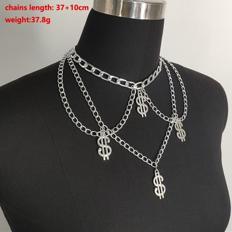 Fashion Gothic Cross Pendant Choker Necklace