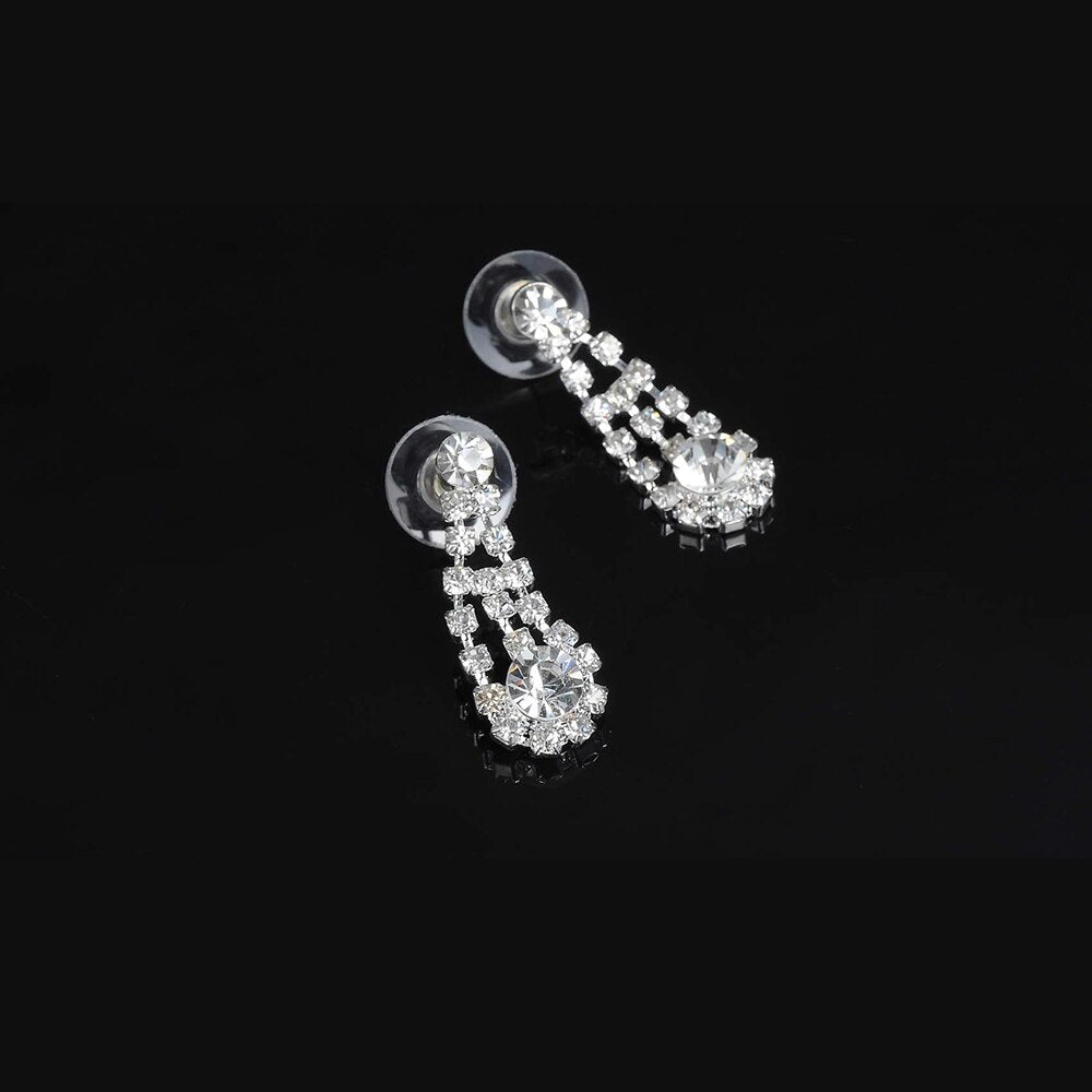 Rhinestone Crystal NECKLACE+EARRINGS SET