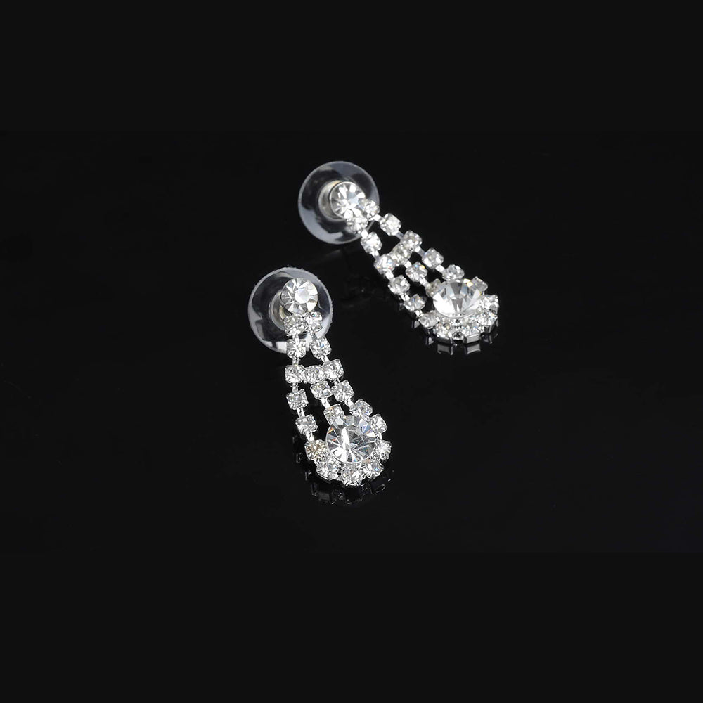 Rhinestone Crystal NECKLACE+EARRINGS SET