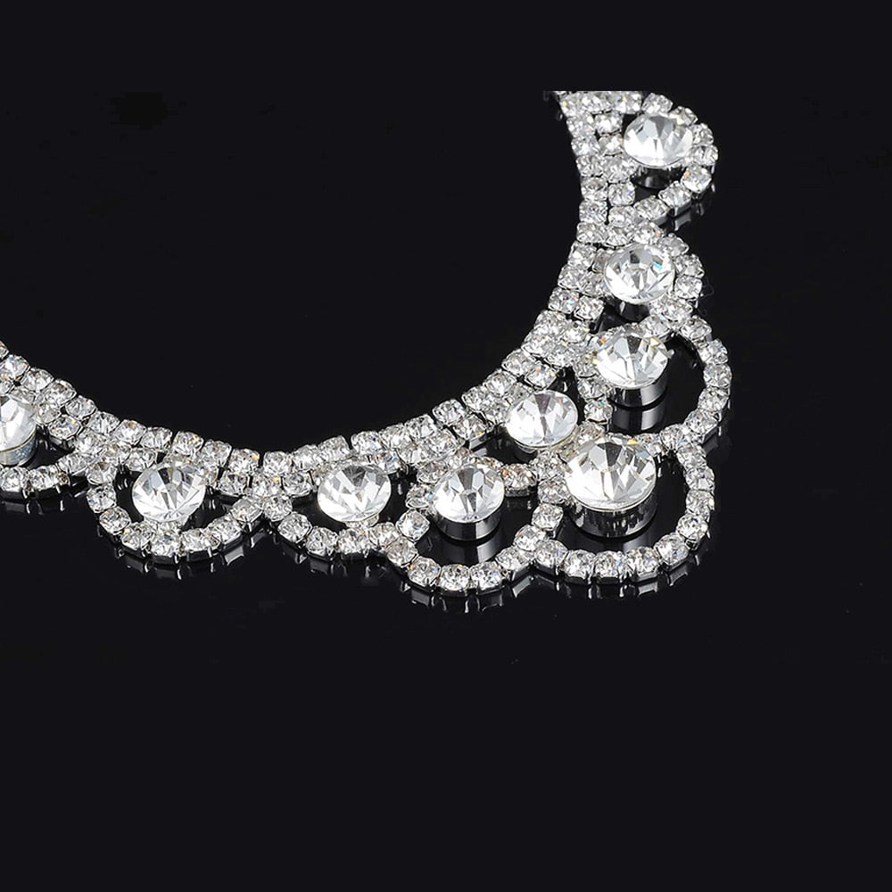 Rhinestone Crystal NECKLACE+EARRINGS SET