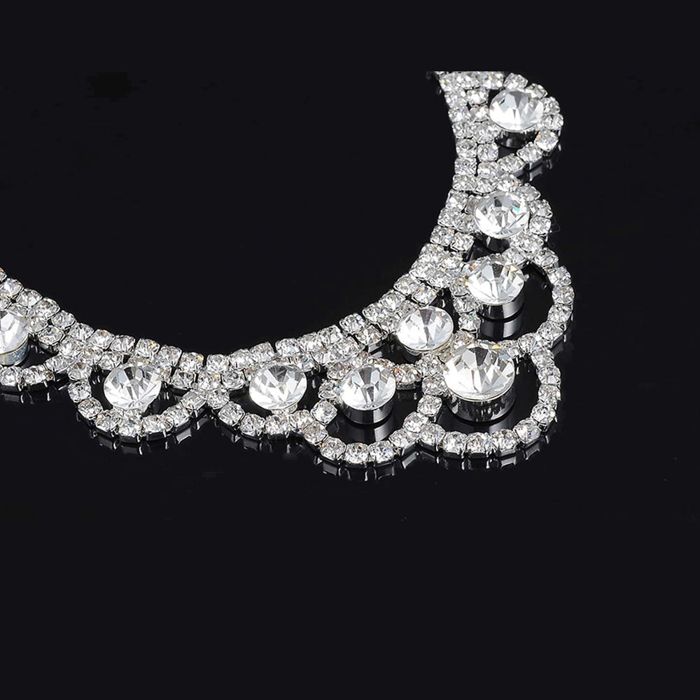 Rhinestone Crystal NECKLACE+EARRINGS SET