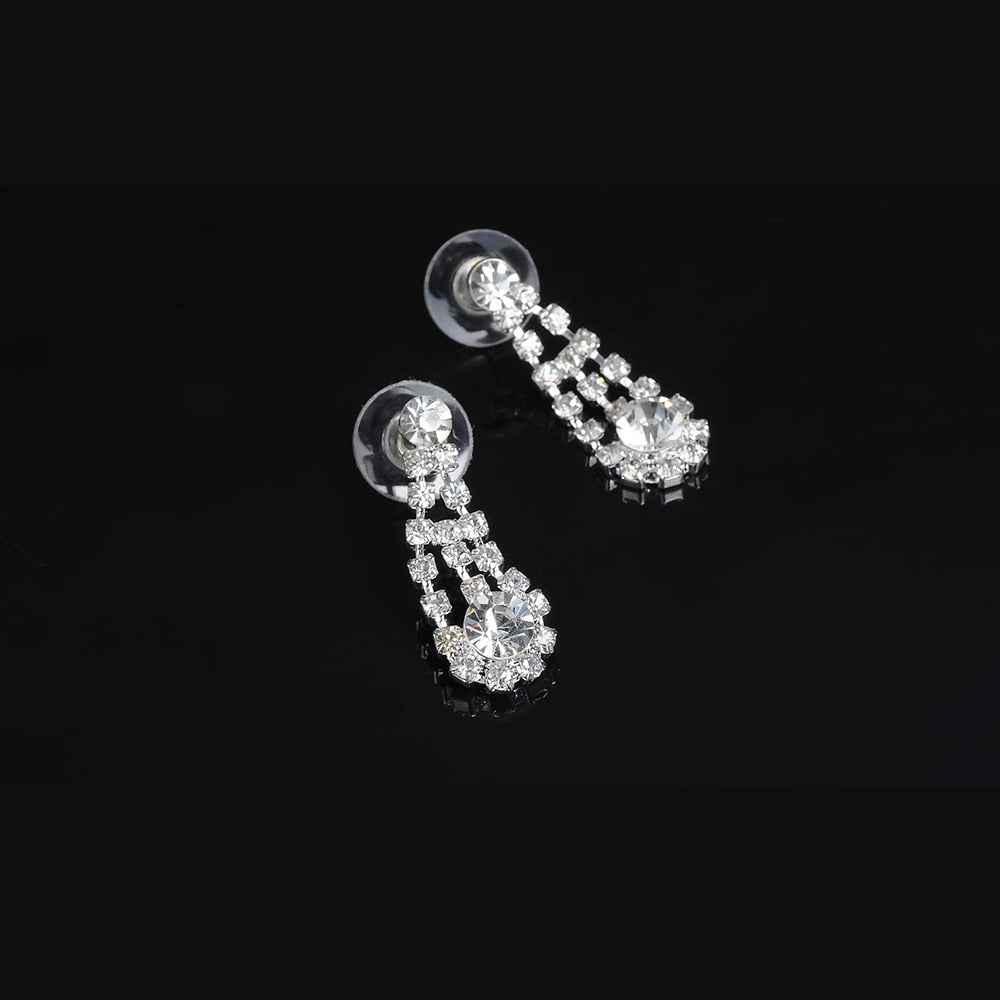 Rhinestone Crystal NECKLACE+EARRINGS SET