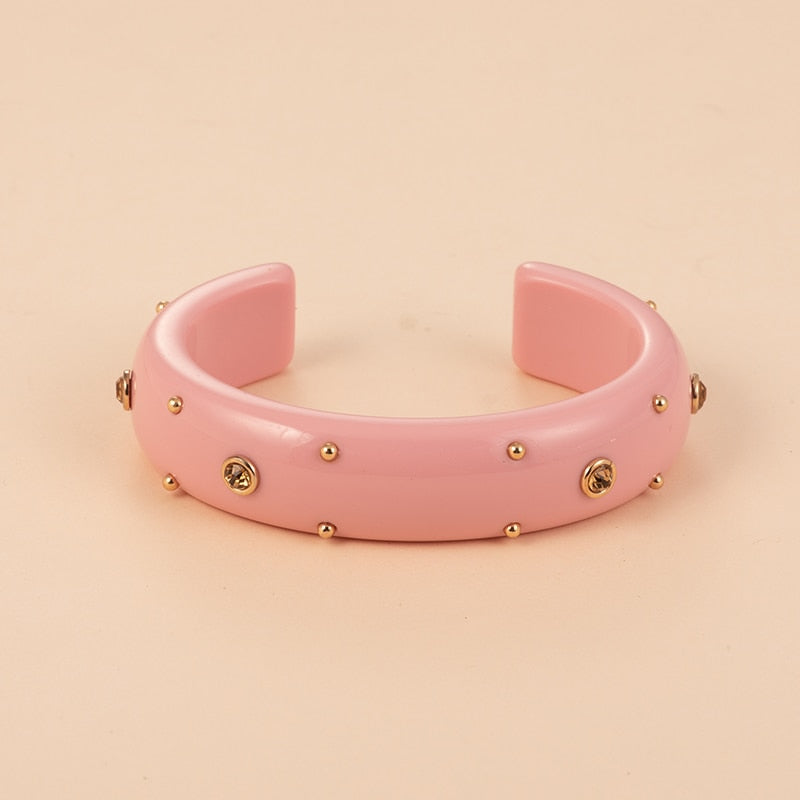 Cute Acrylic With Large  Ring&Bangle Bracelets Jewelry Sets