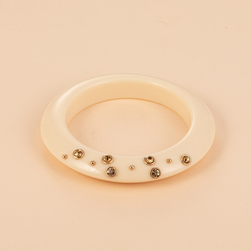 Cute Acrylic With Large  Ring&Bangle Bracelets Jewelry Sets