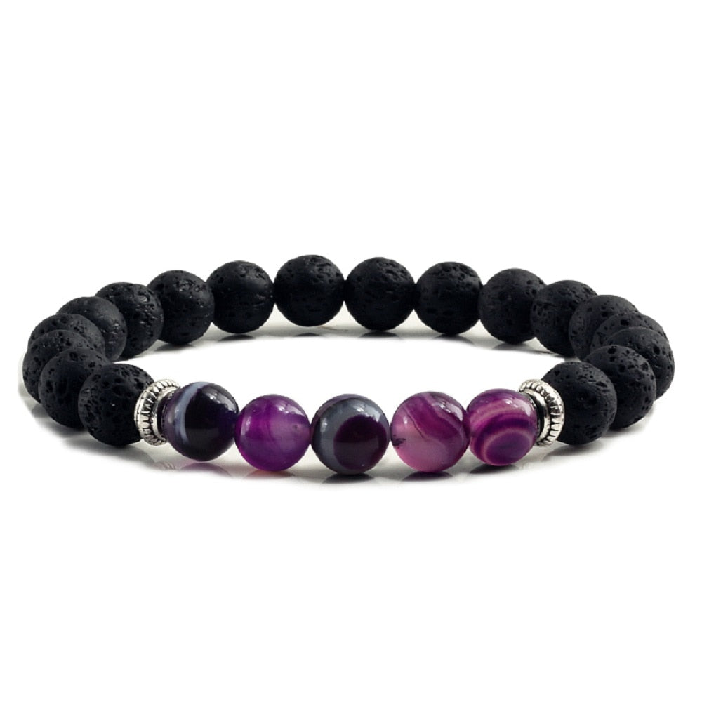 Purple Agates Natural Weathered Gem Stone Bead Strand Women