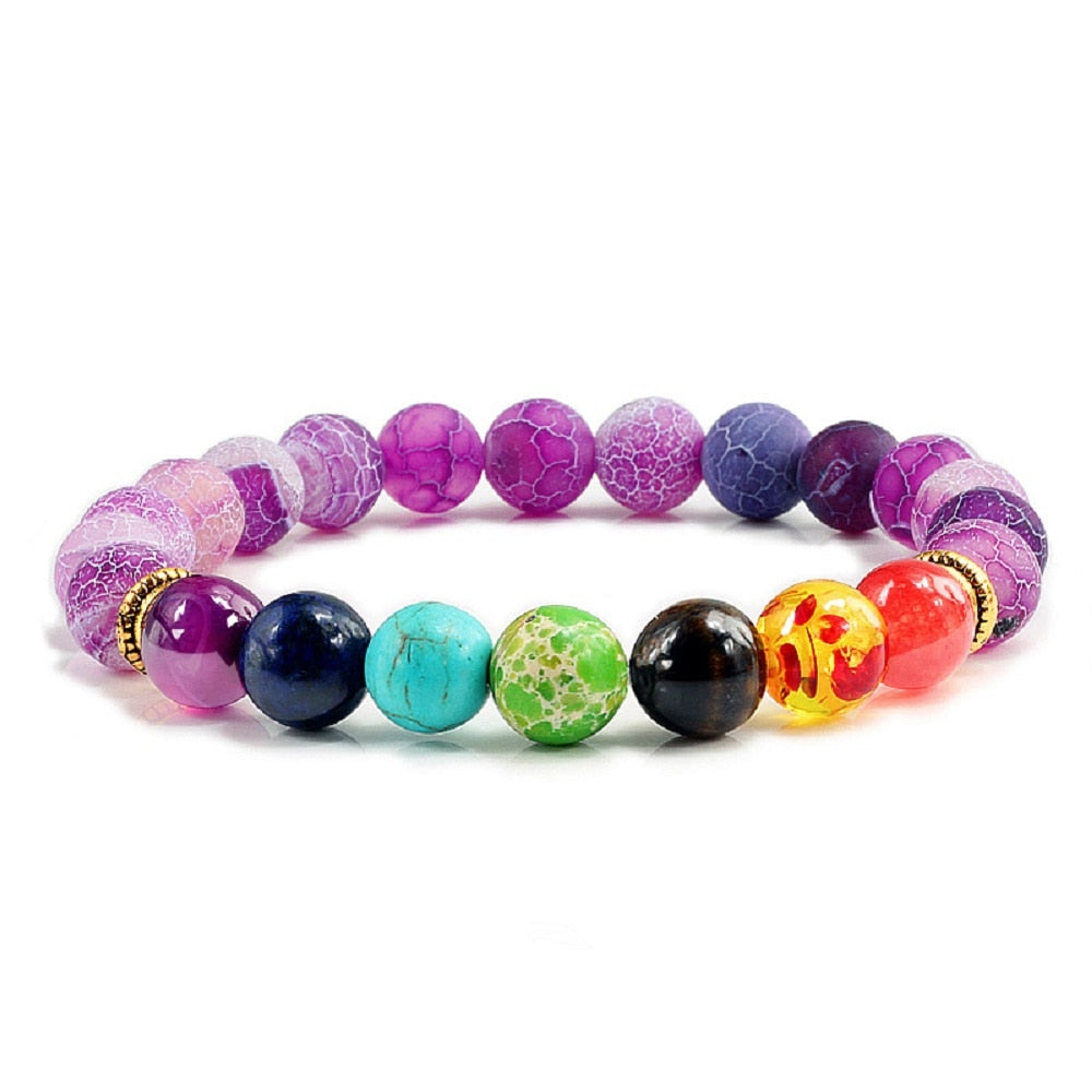 Purple Agates Natural Weathered Gem Stone Bead Strand Women