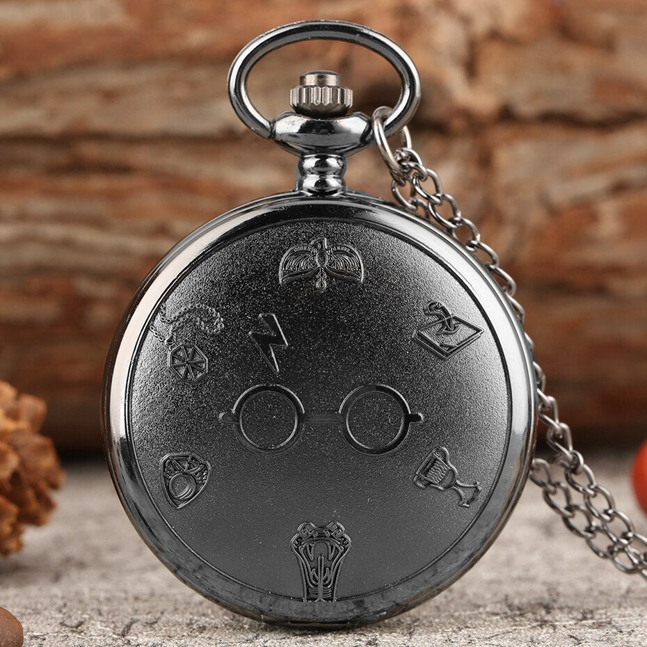 Bronze Harajuku Clock Lightning Quartz Pocket Watch