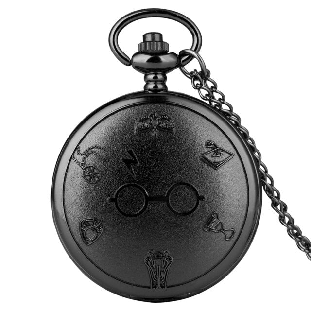 Bronze Harajuku Clock Lightning Quartz Pocket Watch