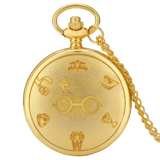 Bronze Harajuku Clock Lightning Quartz Pocket Watch