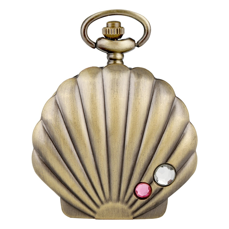New Fashion Mermaid Shell Pocket Watch