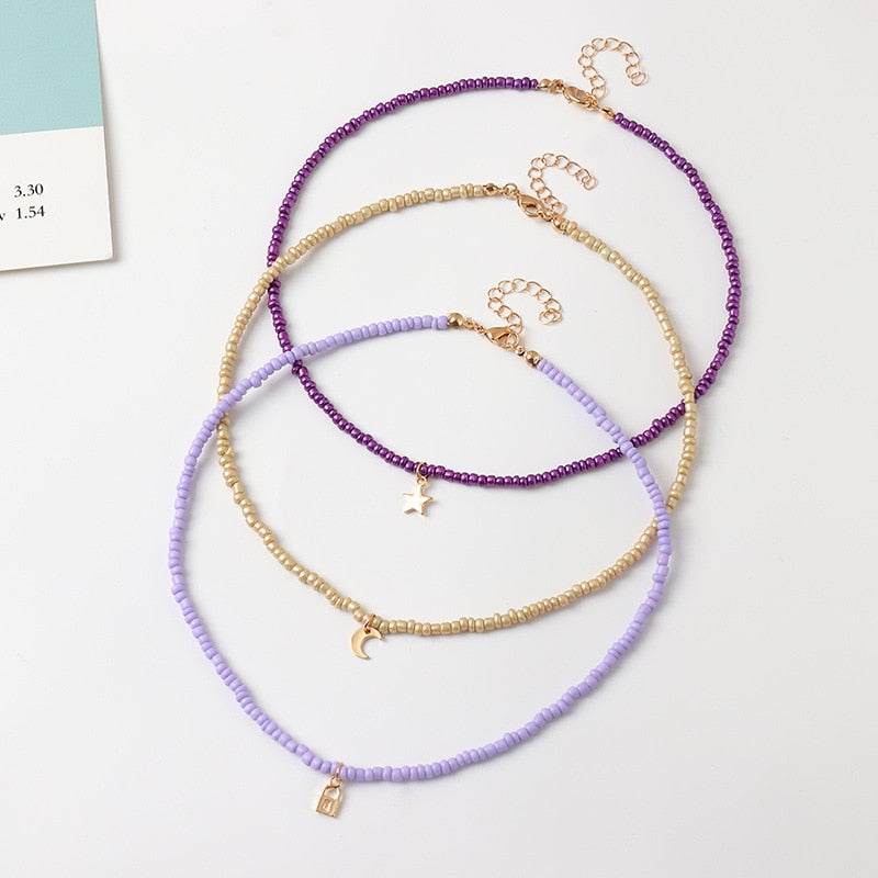 Fashion Boho Beads Choker Necklaces